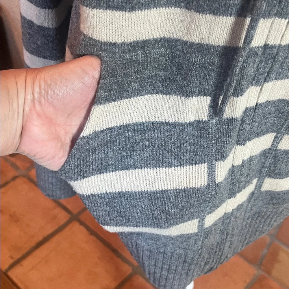 GANT Original Rugger Striped Lambswool Zip Up Hoodie, size 2XL